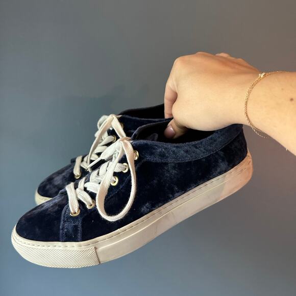 M.Gemi Navy Velvet Sneakers - Picture 1 of 5